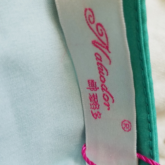 Aqua floral & ruffles spring/summer retro dress 👗 - Picture 7 of 8